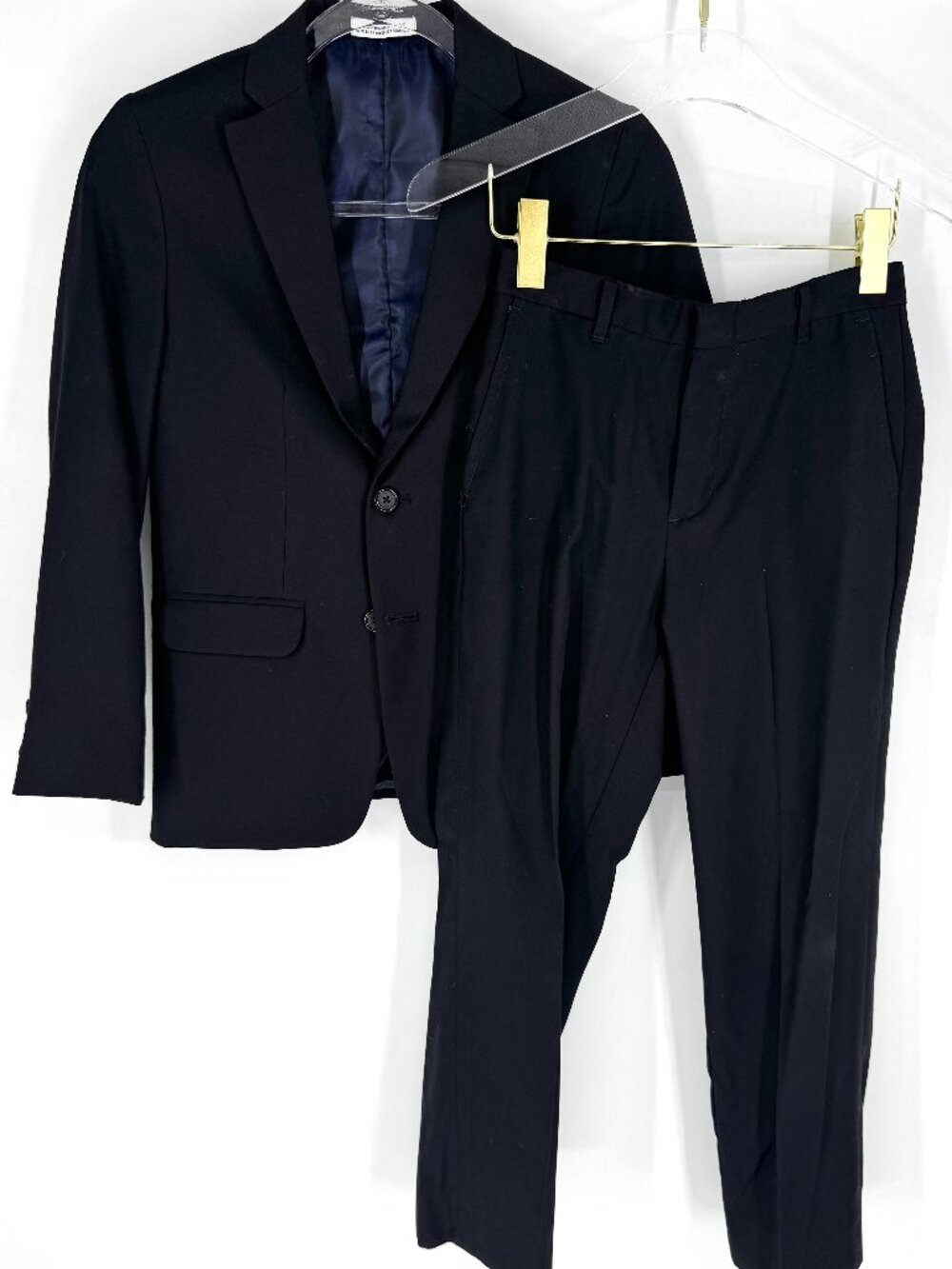 Izod Two-Piece Boys Suit Jacket and Trousers Black Size 12 Regular